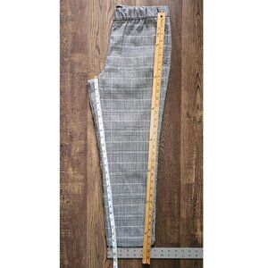 Banana Republic Capris Cropped Ankle Track Pant S Black & White Glen Check Plaid